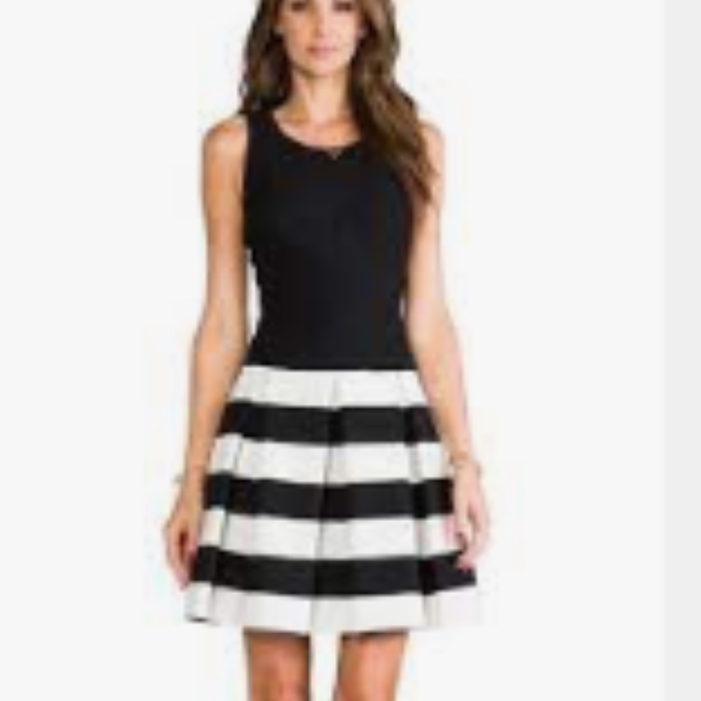 Milly Drop Waist Pleated Skirt Dress, Size 0